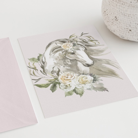 Horse Watercolor Illustration Wall Art Print Poster Unframed - Picture 8 of 17